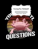composition notebook: funny axolotl design 3 wide ruled composition note book journal with lined white paper. japanese art cartoon manga red cloud. (110 pages, 8.5 x 11 inches).