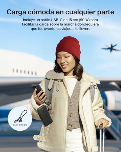 Batería externa USB Tipo C de 20 000 mAh para Samsung S25 y Pixel 9 5