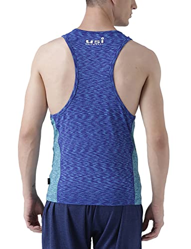 Image of USI UNIVERSAL Blue and Aqua Training T-Shirt for Men Small