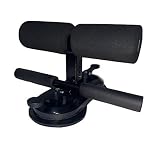 YADLCR Sit Up Bar Assistant Ausrüstung, tragbarer Verstellbarer Sit Ups Fußhalter mit 2 Saugnäpfen für die Dehnung des Heimtrainings (Color : Black)