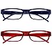 Produktbild The Reading Glasses Company Die Lesebrille Unternehmen Dunkelblau Rot Leicht Leser Wert 2er-Pack Herren Damen RR32-3Z +2,50