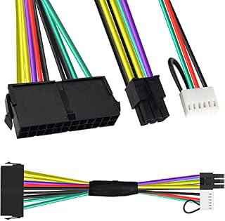 Xiatiaosann 24 Pin to 6 Pin ATX Power Adapter Cable, Motherboard for HP Elite 8100 8200 8300 800G1, 24-Pin Female to 6-Pin Male Mini 6-Pin Connector 30cm 12-inch