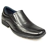 Tomaia in pelle brunita Pod Dundee Scarpe Nero, Nero , 47 EU