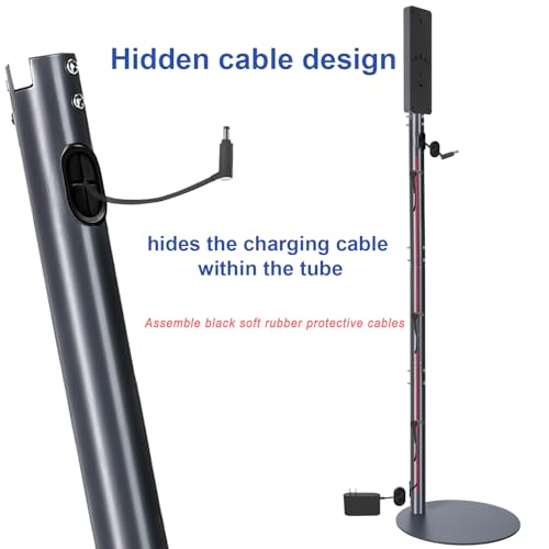 Sllolsupport Vacuum Stand Compatible for Dyson V7V8V10V11V12V15and Slim, Metal Storage-Bracket-Stand-Metal-Holder Removable Storage Clips, Hidden Cable Design,Convenient for Storage and Charging by Sllolsupport - Image 4