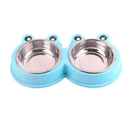 DIAOD Pet Bowl?Neater Feeder Express Elevated Dog and Cats Bowls - Raised Pet Dish - Stainless Steel Food and Water Bowls for Small to Large Dogs and Cats (Color : Blue)