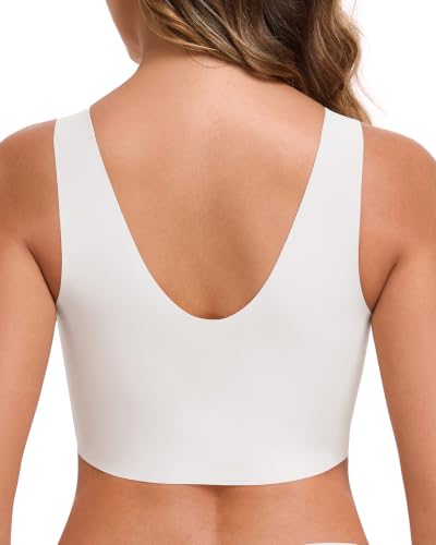 Image of Ubras Seamless Bras for Women Light Support Wireless Bralette Comfortable Soft Smooth Pull On T-Shirt Bras