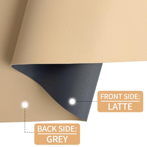 Meetcolor Non-Slip Desk Pad Mat, Leather Desk Mat for Desktop Latte, Waterproof Computer Mouse Mat Desktop Protector for Office/Home, 23.6" x 13.7" — view 6