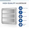 IPower 12-Inch Square Aluminum Automatic Gravity Shutter Louver Vent - View #9