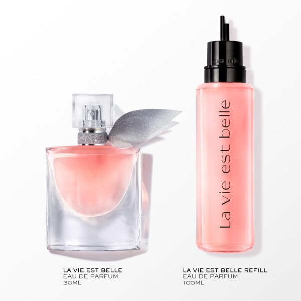 Lancôme La Vie Est Belle, Eau de Parfum | Mit Patchouli und Vanille-Akkord, exklusives Damenparfum für den Alltag, nachfüllbarer Flakon 30ml + Refill 100ml