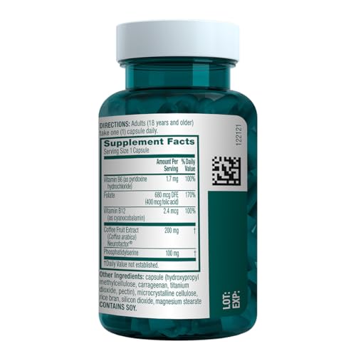 NEURIVA Plus Brain Supplement for Memory, Focus & Concentration + Cognitive Function with Clinically Tested Nootropics Phosphatidylserine and Neurofactor, VIT B6 & B12, 30 Count Capsules (2 Pack) - Thumbnail 6