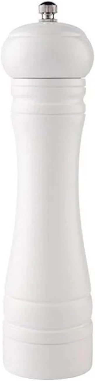 8‑Inch Manual Wood Salt and Pepper Grinder with Adjustable Ceramic Rotor, Kitchen Spice Mill(8inch white)