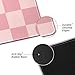 Gaming Mouse Pad with Non-Slip Base, Cute Mouse Mat with Stitched Edges for Keyboard and Mouse, Large Anime Mousepad for Computer, 31.5 x 11.8 inches (Pink Checkered)