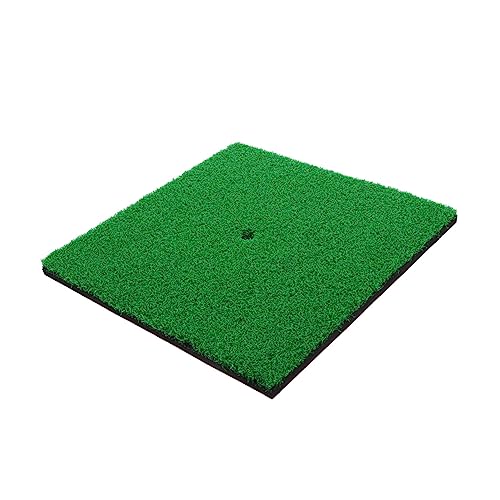 BESPORTBLE Golf Turf Mat Simulation Grass Pad for Indoor Golf Practice 30x30CM Golfing Hitting Mat Dark Green for Swing Training and Skill Development