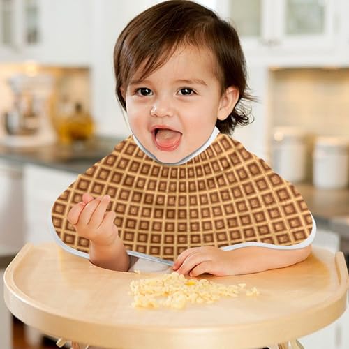 Chocolate Waffles Ice Ceam Burp Cloths Baby Boys Girls Absorbent Soft Cotton Burping Cloths Rags, 2 Pack 5