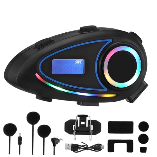 Écouteur sans fil casque moto MAGICLULU en ABS noir pour motards