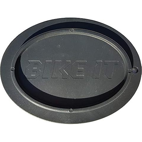 Universal Motorcycle Motorbike Oval Bike Side Stand Pad Puc/Puk/Puck - Black Cover