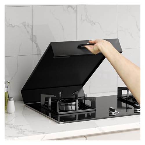 LINGDSWULING Ampliación Del Espacio De La Cocina Tapa Encimera Gas Placa Protectora De Encimera Para Cubre Hornillas Protectores Para Estufas De Gas Fácil Limpiar(Black,40x50x9cm(16x20x4in))