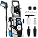 DKIEI Electric Pressure Washer, 135Bar, 7L/min, 1600W High Power Washer For Car/Patio/Garden Furniture/Walls, Portable Cleaner Jet Washer Kit With Adjustable Nozzle & Hose Accessory, 6KG