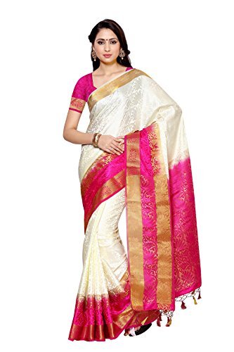 amazon off white saree