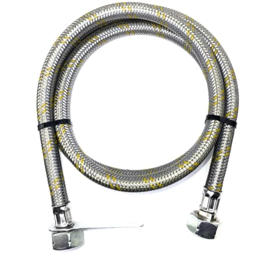 DN Autogas Parts Tuyau de gaz flexible renforcé en acier inoxydable 1,5 m – 21,8 mm LH Connecteurs bidirectionnels – Tuyau GPL/propane pour caravane,...