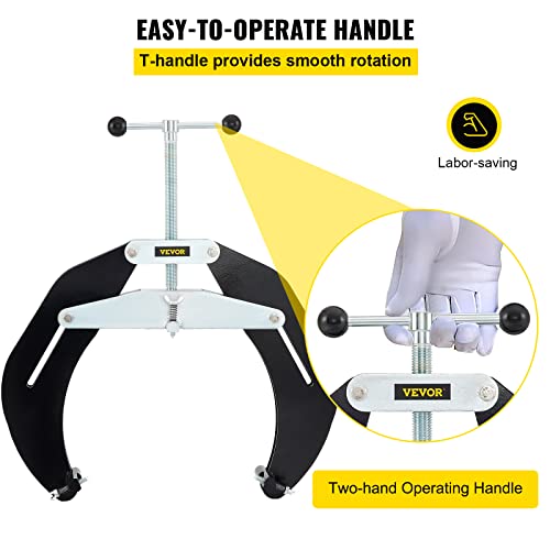 Vevor Pipe Clamp, 5 To 12 In, High Strength Ultra Clamp With Quick Acting Screws, Steel Pipe Alignment Tool With Lightweight Design, Black #TOP4