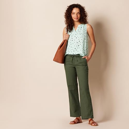 Amazon Essentials Women's Linen Blend Drawstring Relaxed Fit Wide Leg Pants (Available in Plus Size) - Image 6