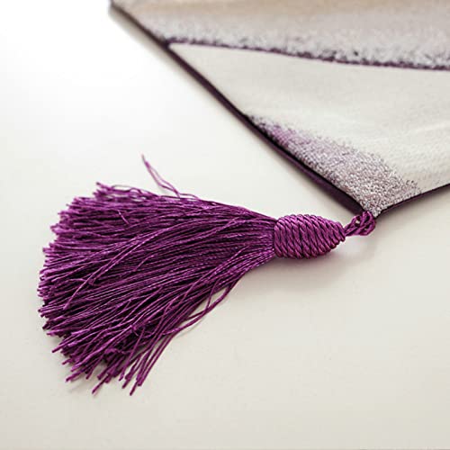 Chemin de table triangle abstrait vintage violet en polyester WXKAGF - 4