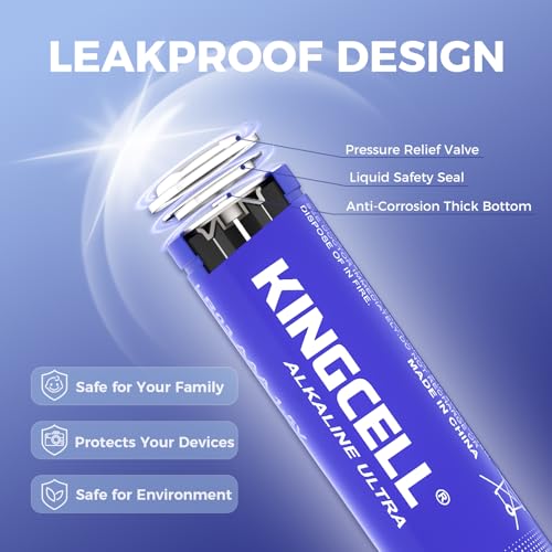 Image of KINGCELL AAA Batteries 100 Pack, Alkaline Triple AAA Batteries High-Performance AAA Battery with Ultra Long-Lasting Power for Household Device