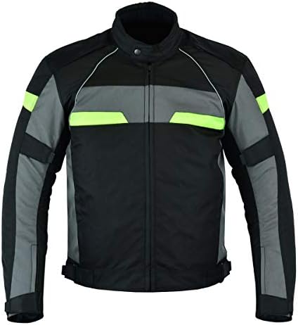 A&H Apparel Mens Textile Biker Riding CE Armored Waterproof All-W...