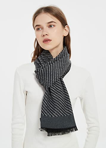 Cuddle Dreams Womenfts Silk Scarves For Winter, 100% Mulberry Silk Brushed, Luxuriously Soft & Warm (Twill Gray), One Size #TOP1