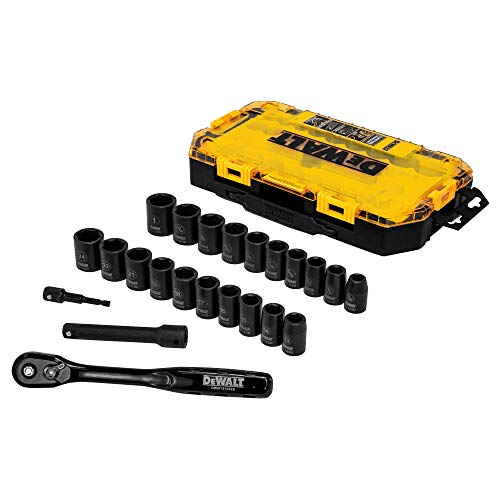DEWALT Impact Socket Set, 23-Piece, 1/2