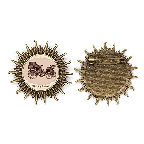 Broche haken fleur soleil métal pour sublimer un manteau