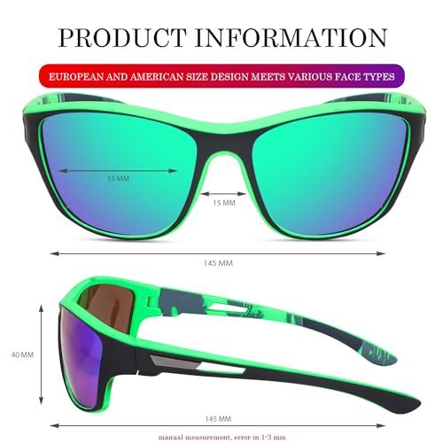 Image of CREEK UV Protected Polarization Sports Sunglasses for Men Driving Cycling Fishing Cricket Sunglasses