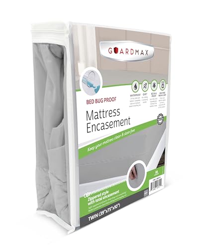 Guardmax Twin Mattress Protector Zippered, Bed Bug Mattress Cover