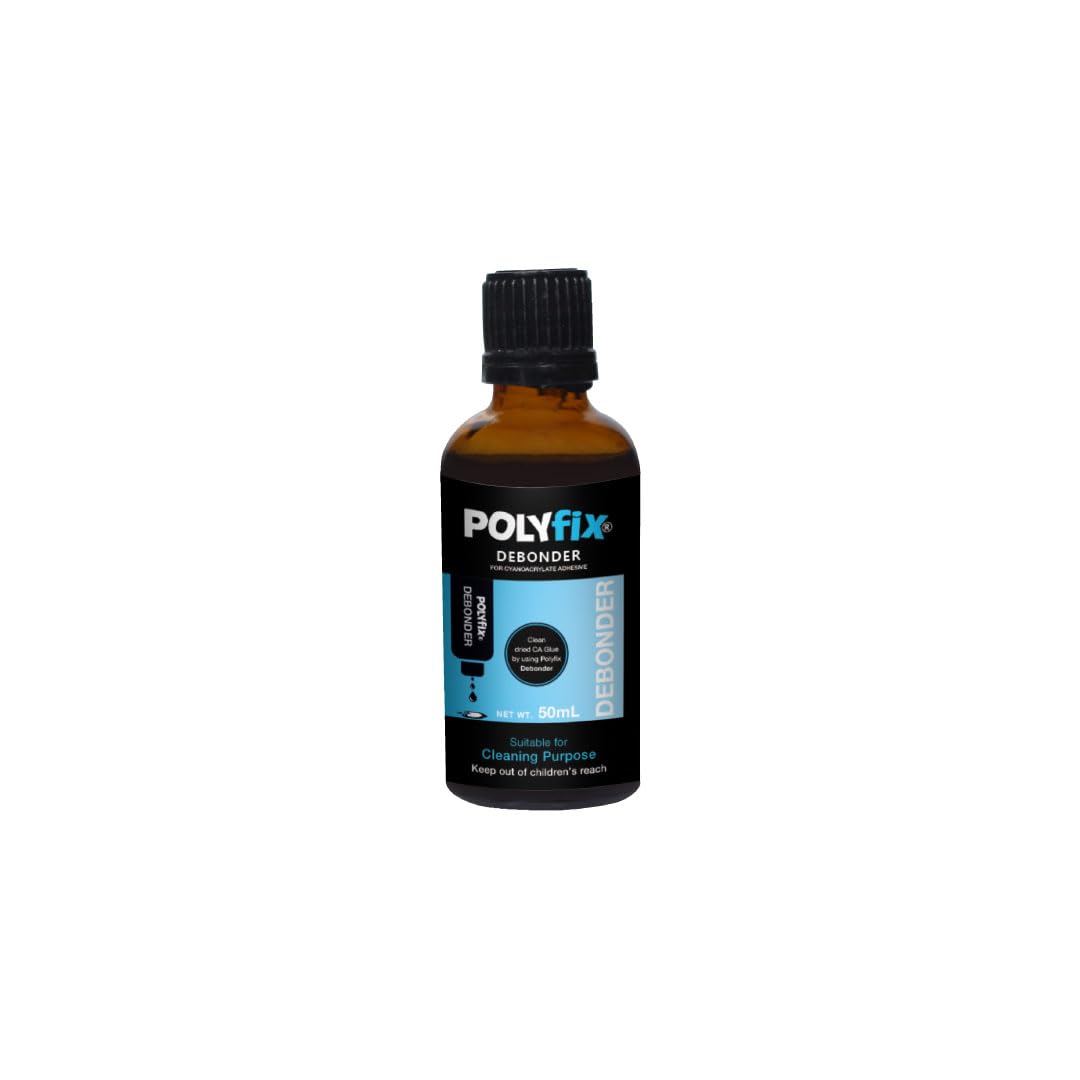 Polyfix Debonder - Unstick items, remove glue and glue stains from Clothes,Wooden Substances, Leather Surfaces, Metals - Non-Whitening,50ml