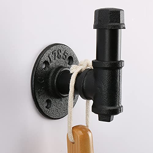 Jeasor 3 Pack Industrial Iron Pipe Robe And Towel Hooks Wall Mounted Home Decor, Bathroom Hardware Rustic Vintage Style Heavy Duty Farmhouse Diy Coat Hook For Wall Hanging #TOP1