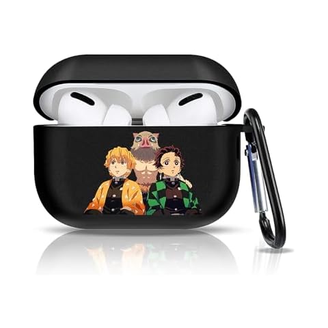Anime Pattern Design for AirPods Pro 2nd Generation Case Cover with Keychain, Cute Anime Compatible with Airpods pro 2 Case, Full Protective Soft Silicone Shockproof Headphone Case Cover