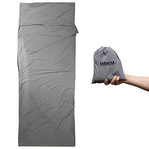 Sleeping Bag Liner Ultralight Adult Sleep Sack Travel Sheets For Hotel Sleeping Bags For Adults Liners Sheet Cotton Lightweight Camping Inner Hostel Fresh Back Backpacking No Zipper Traveling Bed #TOP1