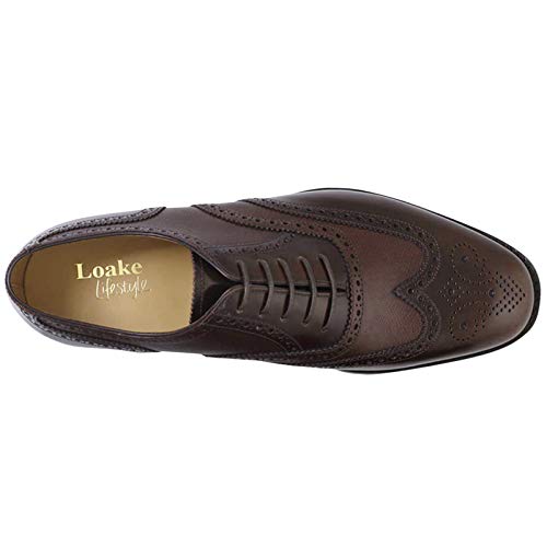 Loake Mens Lowick Leather Dark Brown Shoes 9 Us #TOP2