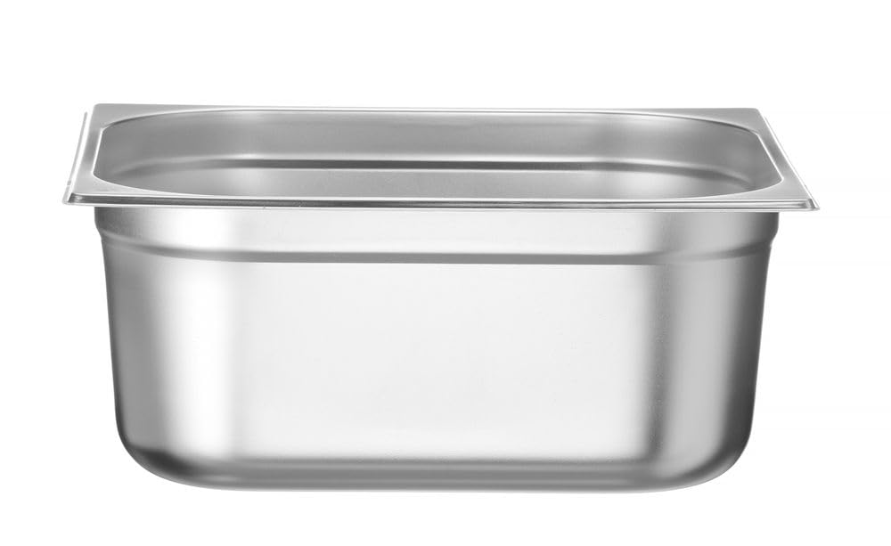 HENDI Contenitore Gastronorm GN 2/3, Budget Line, resistenza termica -40 °C a 250 °C, per forno e bagnomaria, 13L, 354x325x(H) 150mm, acciaio inox