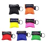 Instrucciones para su uso: Keychains Face Shield es muy fácil de usar. Coloque el muñeco en el medio del ventilador y colóquelo en la boca de los heridos. El aire en el otro lado sopla a los heridos.