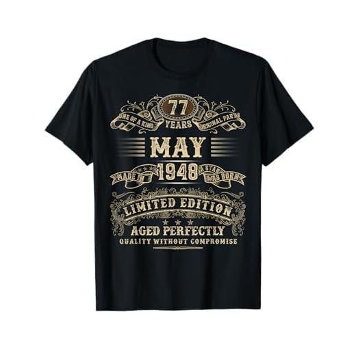 Mayo de 1948 Regalos de cumpleaños de 77 años para hombres 77 cumpleaños Camiseta