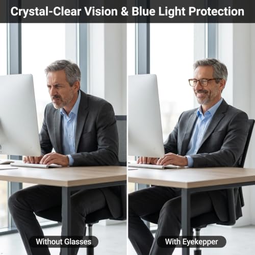 Image of Eyekepper Blue Light Glasses Men Women, Small Tortoise Eyeglasses