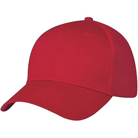 Black 6 panel baseball cap (Red) Cover