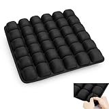 Kaflin Inflatable Seat Cushion with Built-in Pump - Airplane Seat Cushion for Long Flights, 17" x 17" Inflated Size for Pressure Relief, Fits Stadium Bleachers, Hard Wooden & Folding Chairs