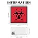 Biohazard Stickers, Waterproof Hazardous Waste Labels, Self Adhesive Bio Hazard Decal Anti Fading Hospitals and Industrial Use Universal Biohazard Symbol