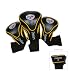 Team Golf NFL Pittsburgh Steelers Contour Golf Club Headcovers (3 Count), Numbered 1, 3, & X, Fits Oversized Drivers, Utility, Rescue & Fairway Clubs, Velour lined for Extra Club Protection
