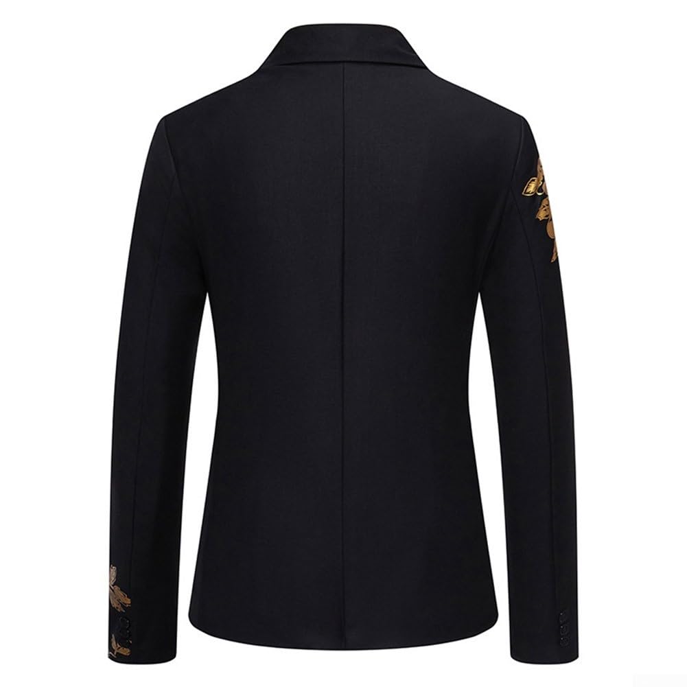 Elegante giacca da uomo con motivo cachemire floreale, color oro bronzato, per abiti da matrimonio