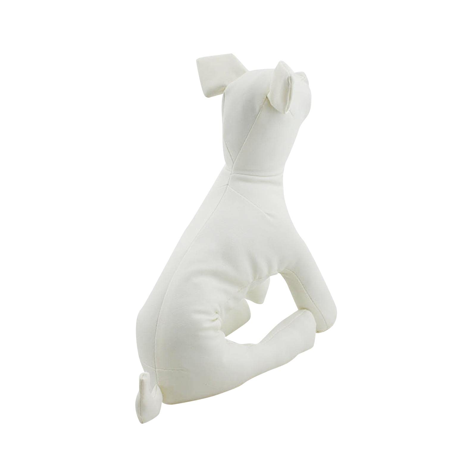 perfk Mannequins de Chien en Cuir PU, modèles de Chien Jouet Doux Grand Cintre Support de vêtements pour Animaux de Compagnie Mannequin Mannequin, Taille S Blanc