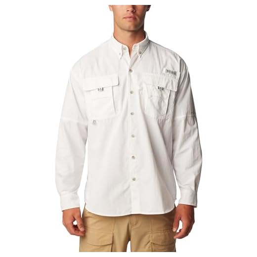 Columbia Men’s PFG Bahama™ II Long Sleeve Shirt, White, XL